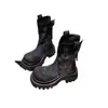 2026 Primavera/Verão Novo Estilo Comércio Exterior 2026 Estilo Britânico Sapatos Femininos de Solado Grosso Botas Fashion Casuais Retro Curtas Transfronteiriços