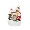 Navidad Dibujos Animados Casa Pequeña Brillante Papá Noel Muñeco de Nieve Micro Paisaje Adornos de Resina Decoraciones Navideñas Regalos