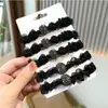 Elástico de Cabelo Plissado com Strass Estilo Novo Tendência para Meninas Versátil Suave Acessório de Cabelo de Alto Valor