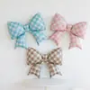 Globos de Papel de Aluminio con Forma de Lazo a Cuadros Estilo Coreano para Decoración de la Fiesta del Primer Cumpleaños del Bebé