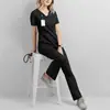 Uniforme de Enfermagem de Secagem Rápida para Hospital de Cirurgia Plástica de Luxo Estilo Coreano Conjunto de Duas Peças