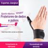 Protetor de dedo com bainha de velcro para tendão, protetor de pulso, elástico esportivo, respirável, protetor de basquete esportivo, protetor de dedo para articulação do polegar