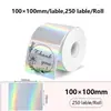 Etiqueta adhesiva térmica láser de venta al por mayor transfronteriza redonda cuadrada imprimible impermeable etiqueta adhesiva térmica adhesivo