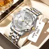 Nuevo reloj de cuarzo para hombre con forma de diamante, calendario dual, luminoso, resistente al agua, elegante pulsera de acero inoxidable para hombre, disponible para venta al por mayor