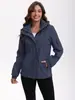 Chaqueta corta desmontable con capucha, multibolsillos, forro polar, para mujer, otoño e invierno, talla europea de Amazon, ropa para mujer transfronteriza R09