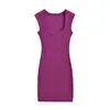 Venta al por mayor de ropa de mujer transfronteriza 2026 verano nuevo estilo europeo y americano sexy sin mangas acanalado ajustado vestido corto tipo tank top