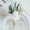 Ramo Mini de Flores Secas Transfronterizo de 12 cm, Flores Reales, Rosas, Gypsophila, Regalo, Ramillete, Decoración de Coche, Decoración Hecha a Mano
