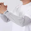 Mangas de hielo con protección solar para hombre, de verano, holgadas, de seda helada, para conducir al aire libre