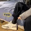Calças de Inverno Novas Estilo Americano para Mulheres, Corte Solto, Forradas com Fleece, Espessas, Calças de Algodão para Uso Externo, Design de Nicho, Calças Casuais de Lã de Cordeiro