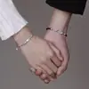 Chegada Nova Pulseira de Casal Anel de Montanha para Homens e Mulheres Ins Design de Nicho Corda de Mão Trançada Feita à Mão Presente Simples para Namorada