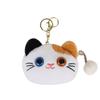 Gato fofo de pelúcia Bolsa de moedas Chaveiro Pingente Criativo Bolsa de moedas Batom Armazenamento de fone de ouvido Bolsa Escola Bolsa Acessórios para pendurar