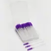 Caja de 50 Piezas Varilla de Cristal Espiral Multicolor de Un Solo Uso Cepillo para Lavar Pestañas Cejas Pestañas Doble Propósito Stock Listo Venta al por Mayor