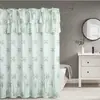 Cortina de Ducha Grande de Color Sólido con Lazo de Poliéster Tela Impermeable Cortina Colgante Divisoria de Baño Venta al por Mayor Resistente al Moho