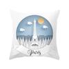 Funda de almohada romántica con diseño de globo aerostático y torre de París para San Valentín, para sofá o casa, venta al por mayor