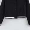 Comercio Exterior Al por Mayor Primavera 2026 Nuevo Estilo Moda Europea y Americana Sencilla Versátil Chaqueta de Retazos Bicolor