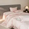 Juego de lujo de cuatro piezas de algodón de fibra larga de doble hilo 100S, sábana y funda de edredón de algodón puro, juego de ropa de cama de alta gama