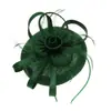 [Liquidación de Stock] Popular Tocados de Novia Europeos y Americanos de Amazon, Sombrero de Malla Retro, Accesorios para el Cabello de Imitación de Cáñamo, Regalo del Club de Jinetes