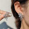 2024 Nuevos Pendientes Populares de Celebridad de Internet Nebulosa Brillante para Mujer Lujo Ligero Elegantes Elegantes Elegantes Pendientes de Nieve para Oreja