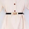 Cinto feminino moda simples vestido decorativo cintura Coringa branco cinto fino sexy cinto de corrente de cintura atacado