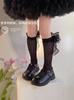 Encaje de Verano Encaje Niños Rodilla Absorción de Sudor Tubo Largo Calcetines Lolita Jk Niñas Tubo Medio Calcetines de Princesa Bebé