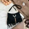 Bolsa Tote Franjada da Moda Tendência deste Ano para Mulheres 2026 Nova Elegante Versátil Bolsa de Ombro Bolsa Transversal Tendência