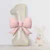 Globo con Número 1 de Lazo de Cumpleaños Decoración de Escena para Fiesta de Niña de Un Año Arreglo Atmósfera de Diosa Accesorios para Fotos