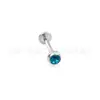 Aretes Redondos de Aleación de Titanio F136 Europeos y Americanos con Circonita Incrustada, Piercings de Labio, Piercings de Cartílago, Joyería Corporal para Piercing de Titanio G23