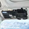 Organizador de Parasol para Coche, Bolsillo de Almacenamiento con Pinza para Gafas, Soporte para Gafas de Sol con Bolsillo con Cremallera para Coche, Camión, SUV, Accesorios de Interior de Automóvil