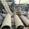 Pilar de corredor semi-cilíndrico ondulado estilo europeu personalizado, coluna dividida de parede externa, componente decorativo arquitetônico GRC resistente às intempéries