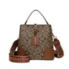 Bolsa Saco Estampada Retro Transfronteiriça para Mulheres Novo Estilo 2025 Simples e Versátil para o Dia a Dia Grande Capacidade Ombro Único Transversal