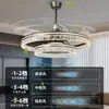 Lámpara de araña ventilador de techo para sala de estar estilo minimalista italiano, nuevas lámparas modernas simples de alta gama para comedor y dormitorio, lámparas de Zhongshan