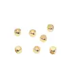 Contas Quadradas de Cobre com Cantos Arredondados Galvanização a Ouro Real Contas Espaçadoras para Joias DIY Contas Espaçadoras Chanfradas Contas com Furo Grande Pulseira Colar Contas Soltas