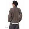 Suéter de tricô com tranças para homens e mulheres, estilo old money, cardigã de gola alta, outono e inverno, atacado de fábrica transfronteiriço