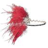 Faixa de cabelo de penas retrô europeia e americana Cross Border 1920S Gatsby Halloween Headwear Bola de Natal Tassel Headwear