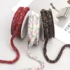 Outono e Inverno Tricolor Colorido Lã Trançada Corda Redonda Oca Ponto de Fragrância Pequeno Renda Artesanal DIY Acessórios de Cabelo Material para Tiara