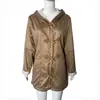 Abrigo de Lana para Mujer 2025 Invierno Nuevo Estilo Harajuku Sencillo Color Sólido Casual Cardigan con Botones de Longitud Media con Capucha