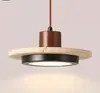 Estilo de canción estética bambú-junta mármol natural candelabro de comedor, mesa de comedor, barra de bar, sala de té Zen, estudio, lámpara de oficina larga