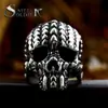 Guerrero de Acero nuevo anillo de calavera de acero inoxidable al por mayor transfronterizo estilo hip hop punk anillo de acero de titanio para hombre