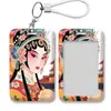 Porta-Cartões Estilo Chinês Ópera de Pequim Menina das Flores Porta-Crachá Porta-Cartão de Identidade Porta-Cartão de Refeição Estudantil Cartão de Acesso ao Campus Porta-Cartão de Ônibus