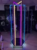 Escenario con Marco de Acero Inoxidable, Arcos Personalizados, Marco Tridimensional LED de Colores, Suministros para Plataforma de Baile Iluminada, Puerta de Baile para KTV