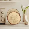 Base Criativa de Cortiça de Pinus para Copos, Fatias de Madeira Natural, Fatias de Madeira com Anéis de Árvore DIY, Adereços de Fotografia para Jardim de Infância Pintados à Mão