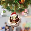 Navidad Acrílica Transfronteriza Lindo Bebé Dragón Huevo Sombrero Rojo Árbol de Navidad Colgante Colgante de Coche 20