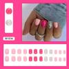Arte de Uñas Postizas Portátiles para Chica Cool Dulce Oscura Uñas Postizas Flash Misterioso Escarchadas Parche de Uña Falsa Pieza de Uña