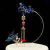 Libro Rojo para Montar Estilo Chino Decoración de Pastel de Bodas Coronas Antiguas todo Tarjeta Ala de Fénix Pájaro Fénix Adornos de Enchufe Tridimensionales