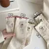 Calcetines de Dibujos Animados Estilo Japonés para Mujer, Calcetines de Media Pantorrilla, Calcetines Lindos de Moda Otoño e Invierno de Alto Valor Estético para Vacaciones de Navidad, Deportivos, Estudiantes