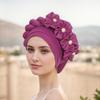 Amazon Aliexpress Transfronterizo Nuevo Sombrero de Tres Capas con Trenzas Retorcidas Grandes y Flor Pequeña Pegajosa Sombrero Baotou en Diez Colores en Stock