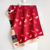 Novo cachecol jacquard dupla face com estampa de cavalo estilo chinês para mulheres, modelo curto com franjas, aquecedor de pescoço quente, adequado para outono e inverno como um xale grande