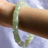 Jade Hetian Natural Cuentas Dispersas Verde Agua Soleado Verde Verde Mar Pulsera de Bambú de Jade Pulsera DIY Espaciador de Cuentas Collar Cintura Hombre Pequeño
