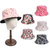 Sombrero de pescador de doble cara transfronterizo de Amazon Flor japonesa Calle coreana Estampado bronceado Sombrero de cubeta hip-hop Sombrero para el sol