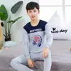 Conjunto de roupa íntima infantil Meninos Crianças médias e grandes roupas de outono terno de calça comprida adolescentes suéter de algodão suéter suéter terno de calça